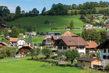 Beautiful Charmey village in Switzerland