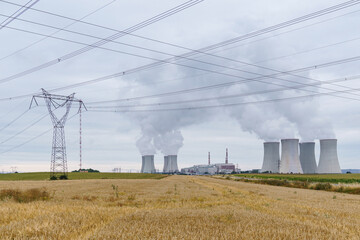 Fototapeta na wymiar Nuclear power station Dukovany, Vysocina region, Czech republic, Europe.
