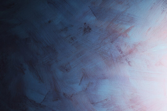 Fondo con pennellate blu e viola; spazio per testo