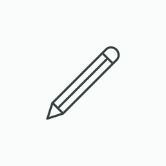 pencil, pen, draw, tool icon vector symbol
