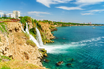 Naklejka premium Lower Duden Waterfalls in Antalya, Turkey