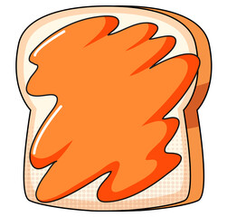 Toasted bread with orange jam