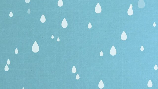 梅雨 雨 フラットアニメーション BG01_CYAN