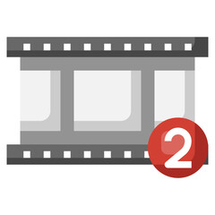 VIDEO flat icon,linear,outline,graphic,illustration