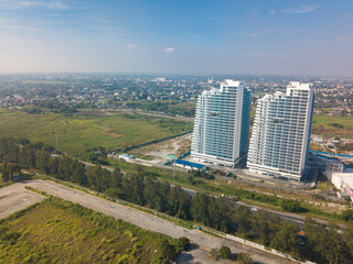 San Fernando, Pampanga, Philippines -  Aerial of Azure North, an upscale resort and residential...