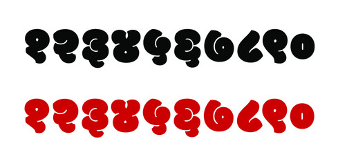Devanagari numbers in vector form.