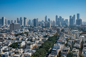 Tel Aviv Skyline view,  Israel.