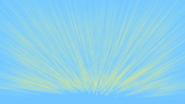 Arri&egrave;re-plan bleu avec rayons de soleil jaune dor&eacute;