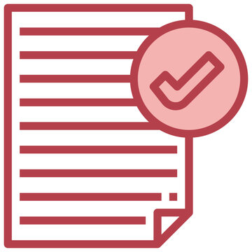 DOCUMENT Red Line Icon,linear,outline,graphic,illustration