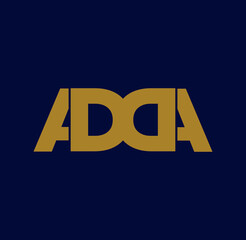ADDA company name initial letters monogram. - obrazy, fototapety, plakaty