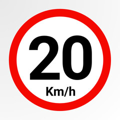 Speed limit 20 sign 