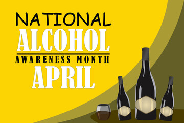Vector Design For National Alcohol Awareness Month April