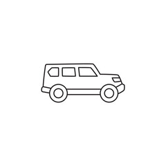 Off road car icon line style icon, style isolated on white background