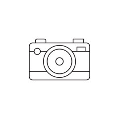 Camera, digital icon line style icon, style isolated on white background