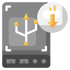 DOWNLOAD flat icon,linear,outline,graphic,illustration