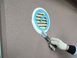 換気フード廻り.ヘラ押さえ状況