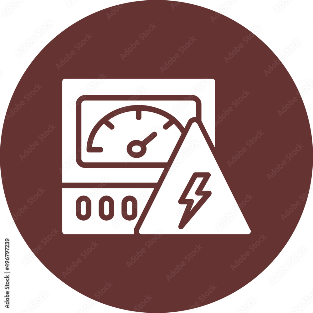 Poster Electric Meter Icon