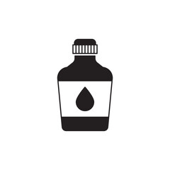 Camping Bottle drink icon in black flat glyph, filled style isolated on white background