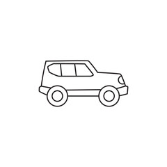 Off road car icon line style icon, style isolated on white background
