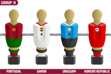 Foosball Player of Soccer National Teams Group H
