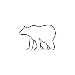 bear icon, Bear warning sign icon line style icon, style isolated on white background