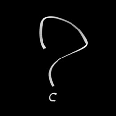 A drawn question mark. Question symbol. Hand-drawn interrogation icons or a sketch for questions. Illustration with doodles.
