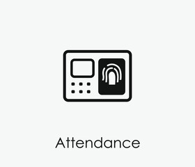 Attendance vector icon. Editable stroke. Symbol in Line Art Style for Design, Presentation, Website or Apps Elements, Logo. Pixel vector graphics - Vector