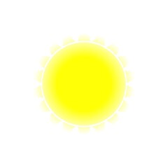 Abstract illustration of the sun. Schematic representation of the sun. Sun Icon.