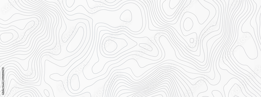Poster the stylized height of the topographic contour in lines, topographic map seamless pattern. vector ba