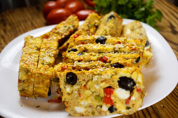 Image of delicious snack cake close-up