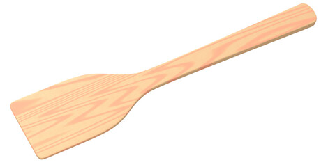 Wooden solid turner or kitchen utensils on white background.