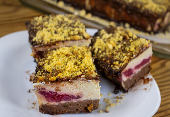  image of delicious birthday cake close-up