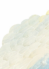 watercolor cut out  wavy vector background