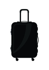 Travel suitcase isolated on white background. Luggage carry bag.