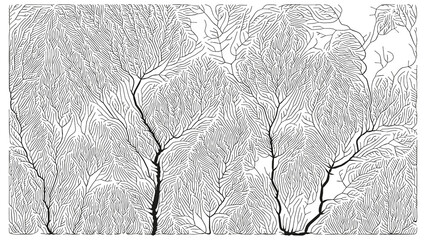 Growth pattern. Generative branching structure. Organic net of vessels texture.