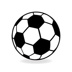 Football ball icon isolated flat design vector illustration.