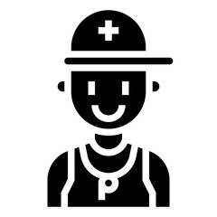 LIFEGUARD glyph icon,linear,outline,graphic,illustration