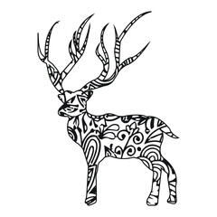 Mandala Deer Coloring Page For Kids