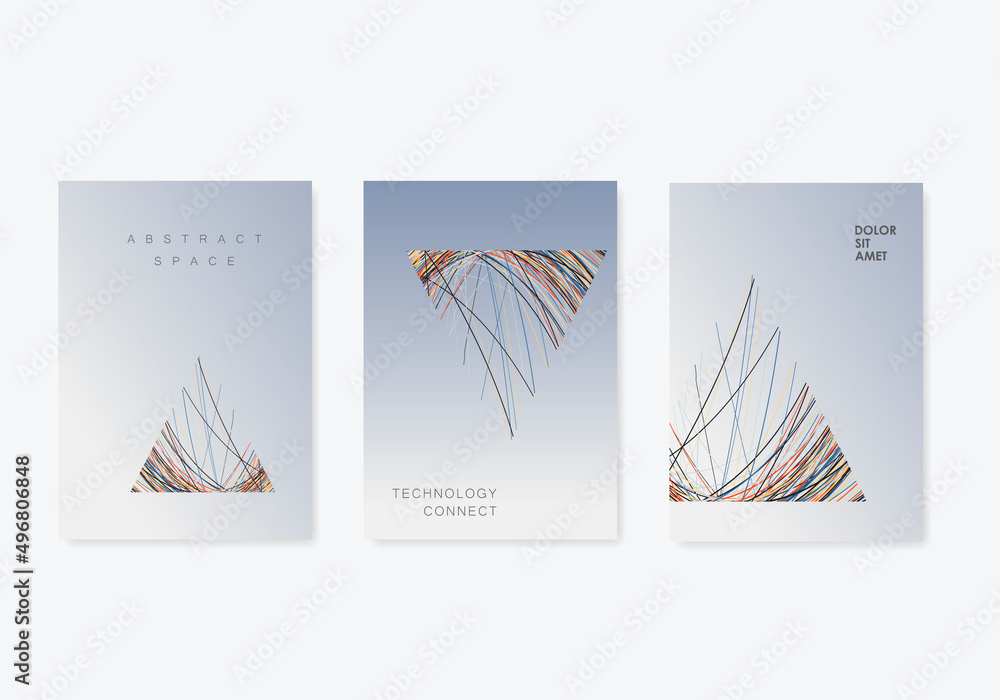 Poster Abstract geometric concept. Modern background with lines triangles. Cover triangle texture composition