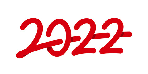 Happy New Year 2022 text design, for your Christmas