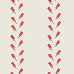 Seamless pattern with watermelons and slices. Summer fruit decorative illustration.