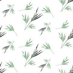 Trendy seamless tropical pattern with exotic leaves and plants jungle