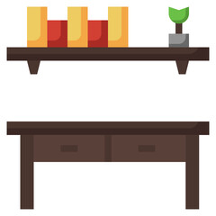 FURNITURE flat icon,linear,outline,graphic,illustration