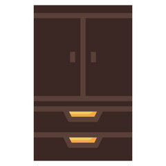 WARDROBE flat icon,linear,outline,graphic,illustration