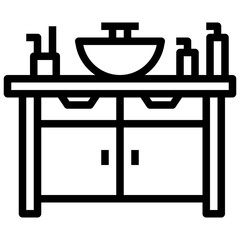 SINK line icon,linear,outline,graphic,illustration