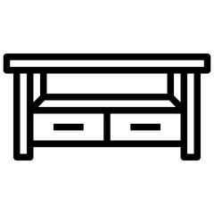 TABLE line icon,linear,outline,graphic,illustration