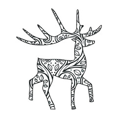 Mandala Deer Coloring Page For Kids