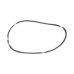 Mango hand drawn illustration by ink and pen sketch. Isolated vector design for using in natural or organic fruit product and health care goods.