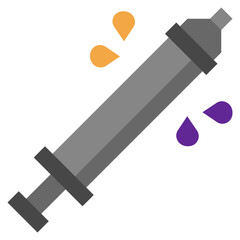 WATER GUN flat icon,linear,outline,graphic,illustration