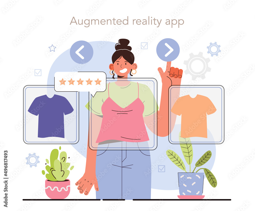 Poster ar developer. augmented reality software development. computer-mediated